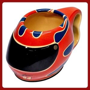 Jeff Gordon #24 NASCAR Helmet Mug Ceramic Collectible DuPont Vintage SZ OS Red N